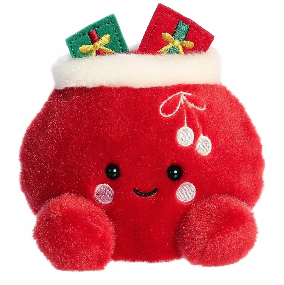 Kids Aurora Velvet The Santa Bag 5" Palm Pal Plush Stuffed Animal NEW